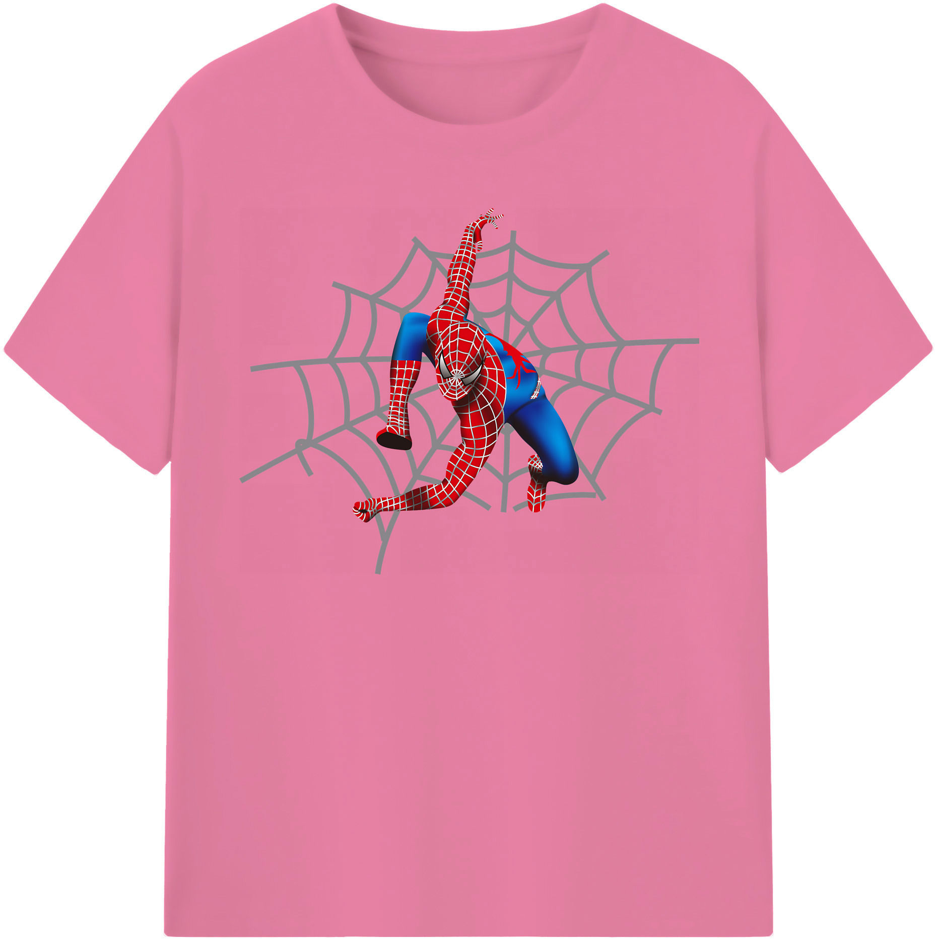 （画像用） Spider Man スパイダーマン 綿100％半袖Tシャツ（フロントプリント）